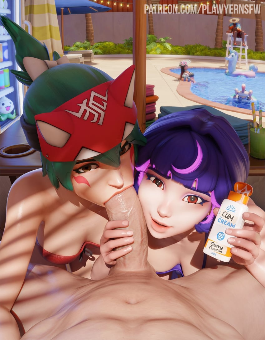 Ashe & Cole Cassidy (Blizzard Entertainment) Rule 34