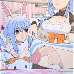 Pekomama & Usada Pekora Hololive Rule 34 – Blowjob Animation #2
