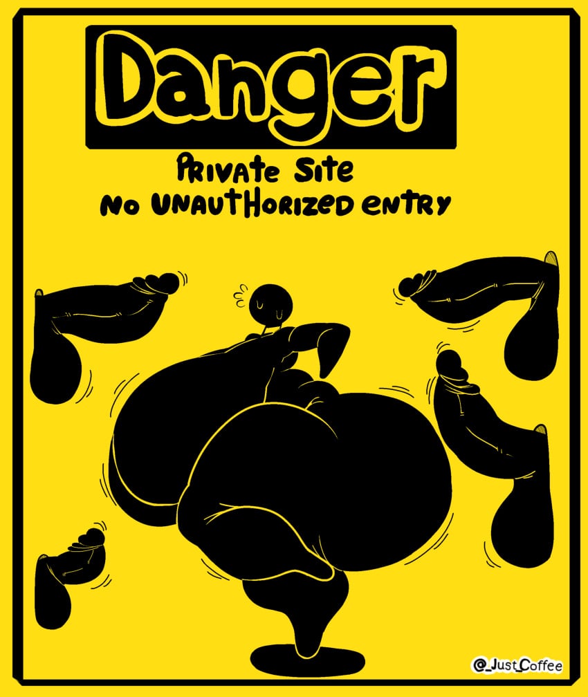 Warning Sign Person Rule 34 – Anthro