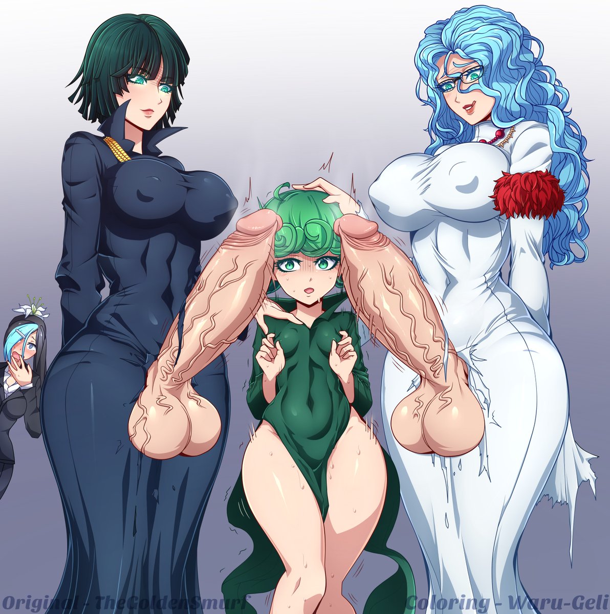 Fubuki & Lily (One-punch Man) Rule 34 – Ahoge