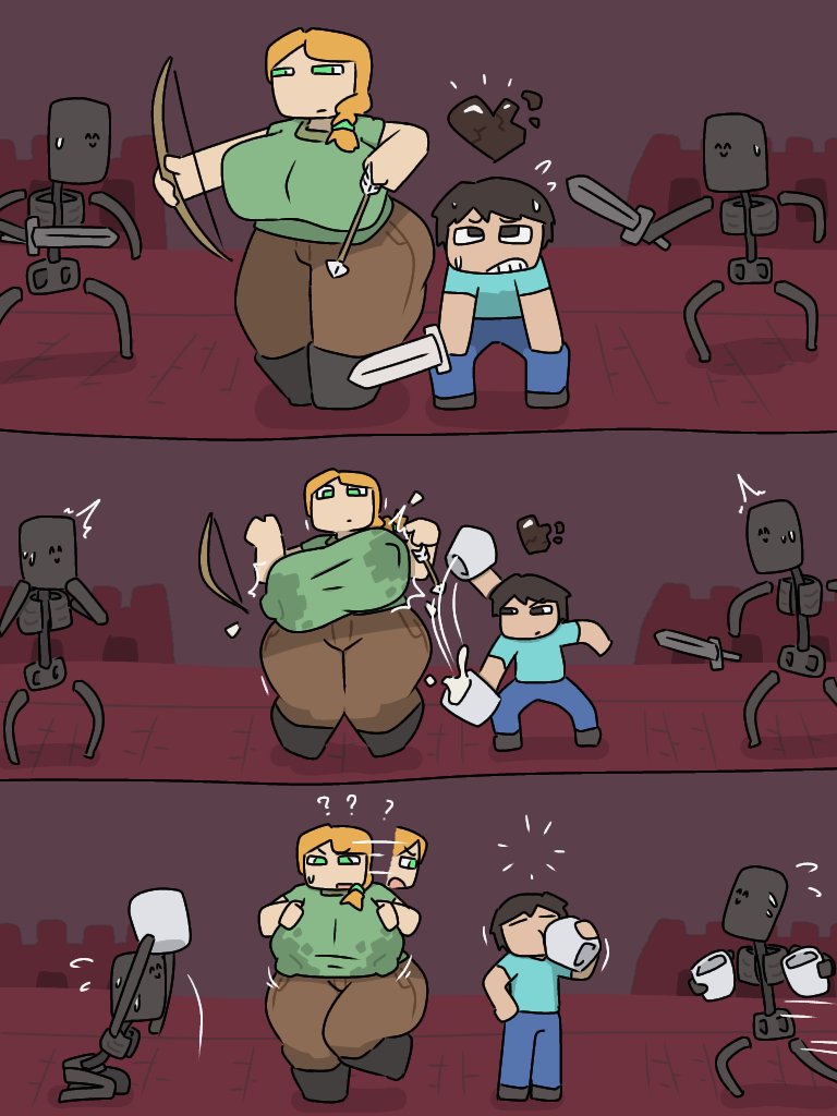 Alex & Steve (Minecraft) Rule 34 – Breastmilk