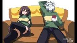 Asriel Dreemurr & Chara (Undertale) Rule 34 Video