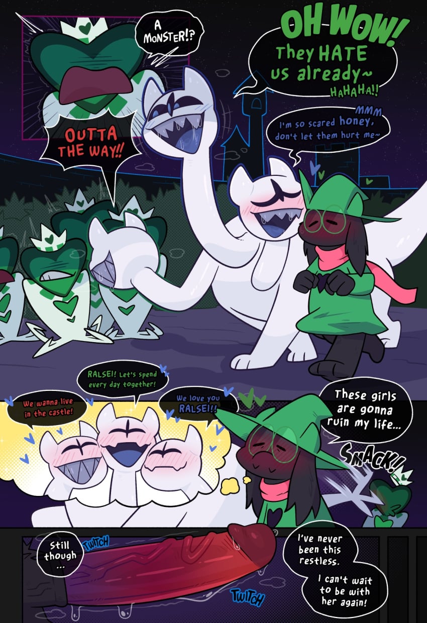 Clover & Hathy (Deltarune) Rule 34 – 3 Heads