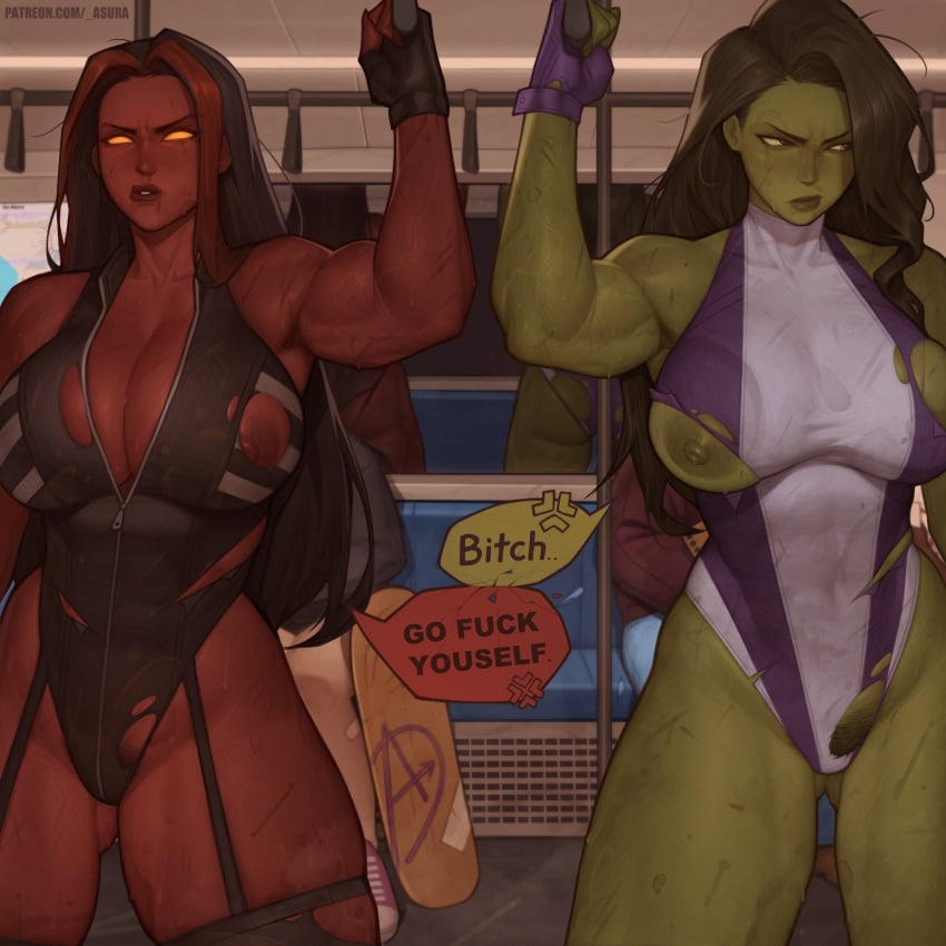 She-Hulk & Jennifer Walters Hulk Rule 34 – Lesbian Pic