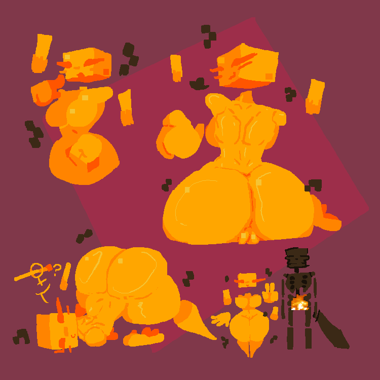 Blaze & Wither Skeleton (Minecraft) Rule 34 GIF