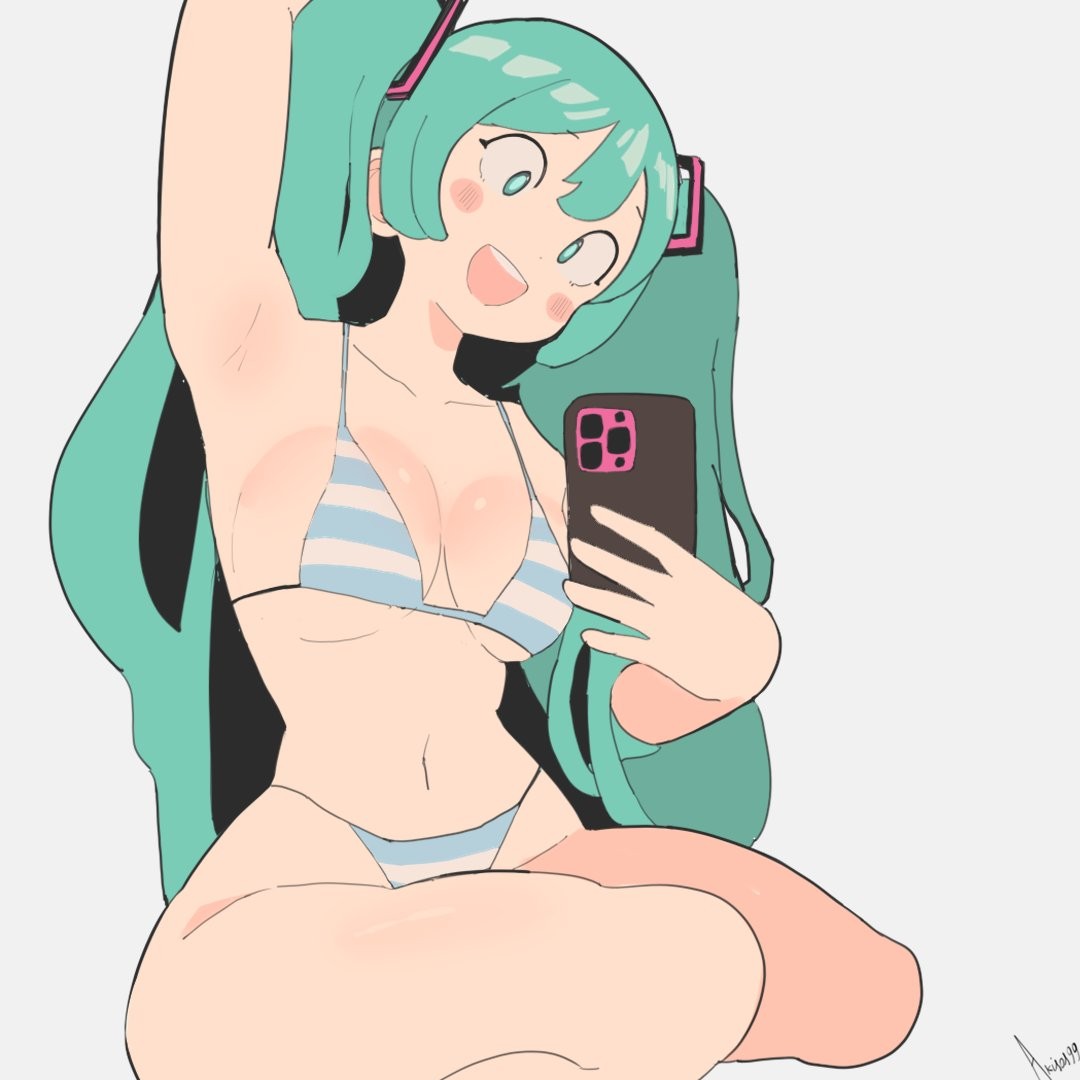 Hatsune Miku (Vocaloid) Rule 34 – Almost Naked