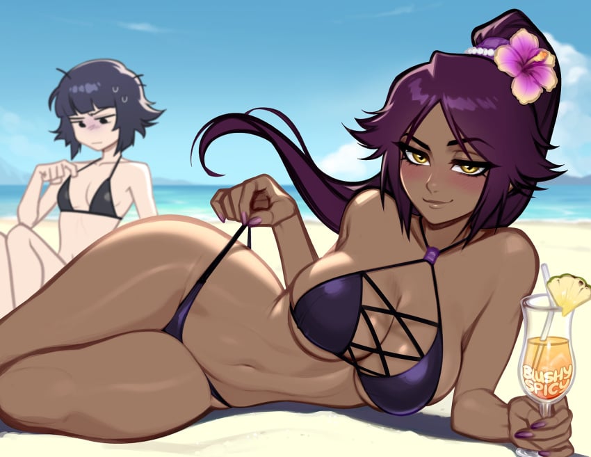 Shihouin Yoruichi & Sui-Feng Bleach Rule 34 – Big Tits Pic #2
