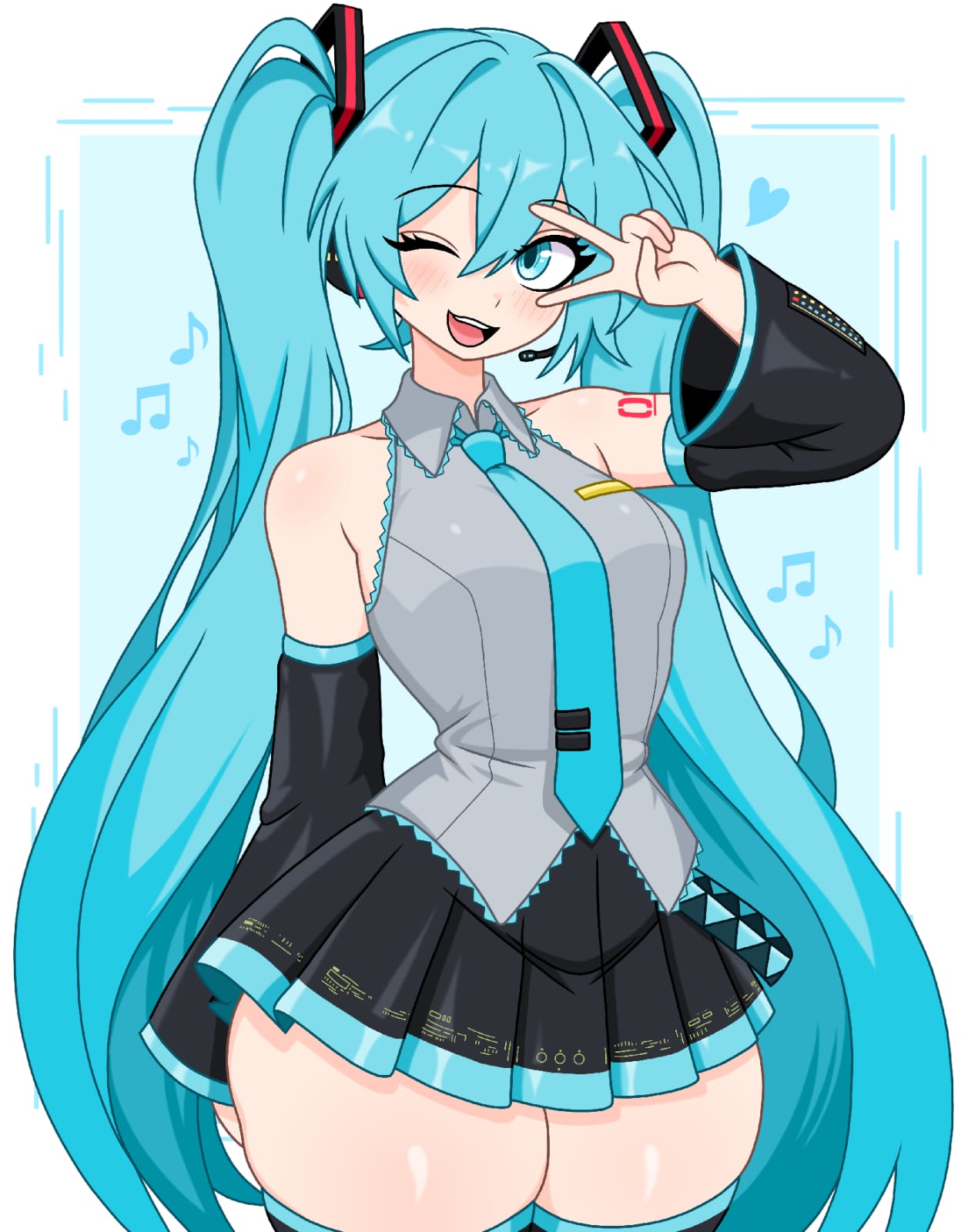 Hatsune Miku Vocaloid Rule 34 – Hentai Pic by R34arts