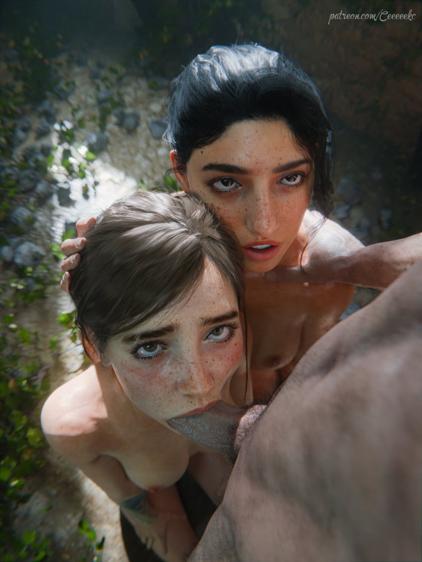 Ellie & Dina The Last of Us 2 Rule 34 – Blowjob 3D Pic