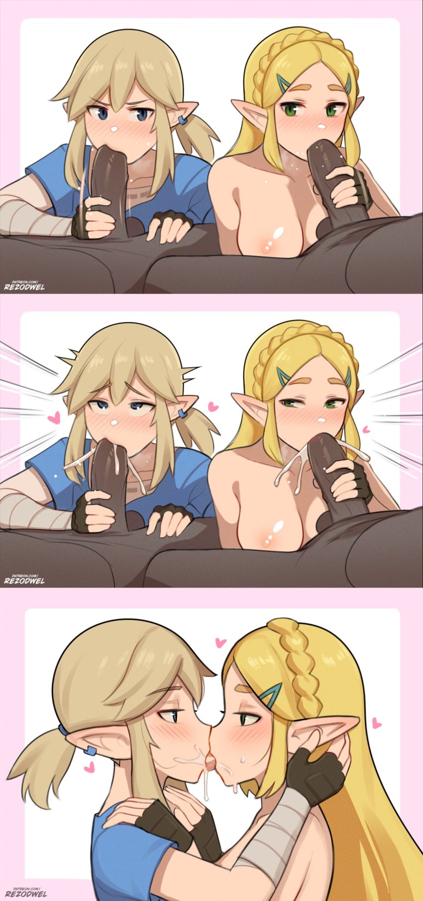 Link & Link (Breath Of The Wild) Rule 34 – After Fellatio