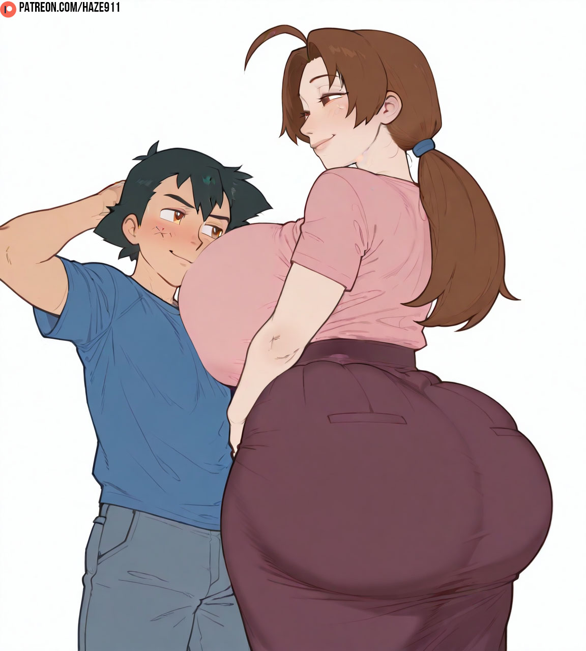 Ash Ketchum & Delia Ketchum (Pokemon) Rule 34 – Age Difference