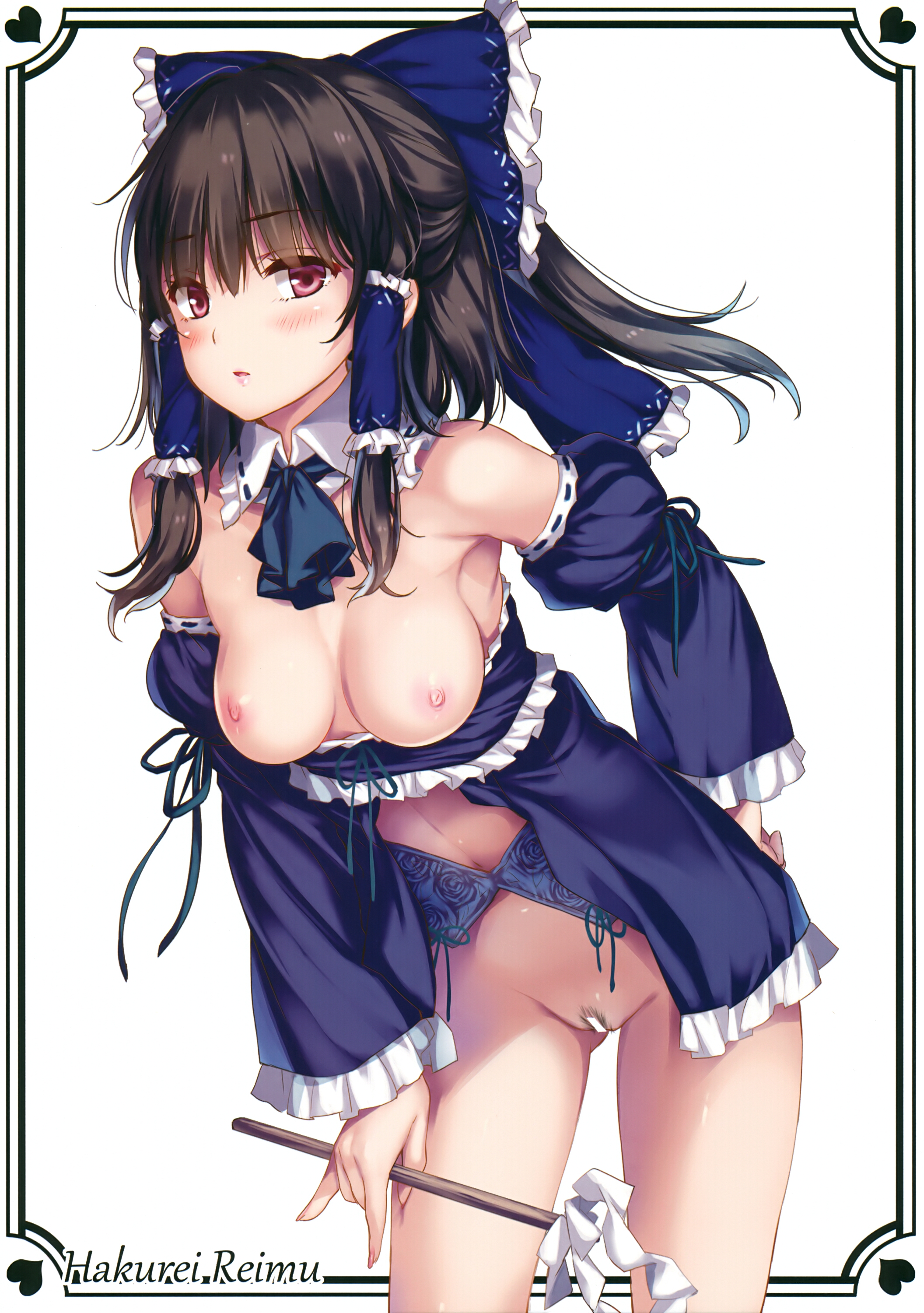 Reimu Hakurei (Touhou) hentai artwork