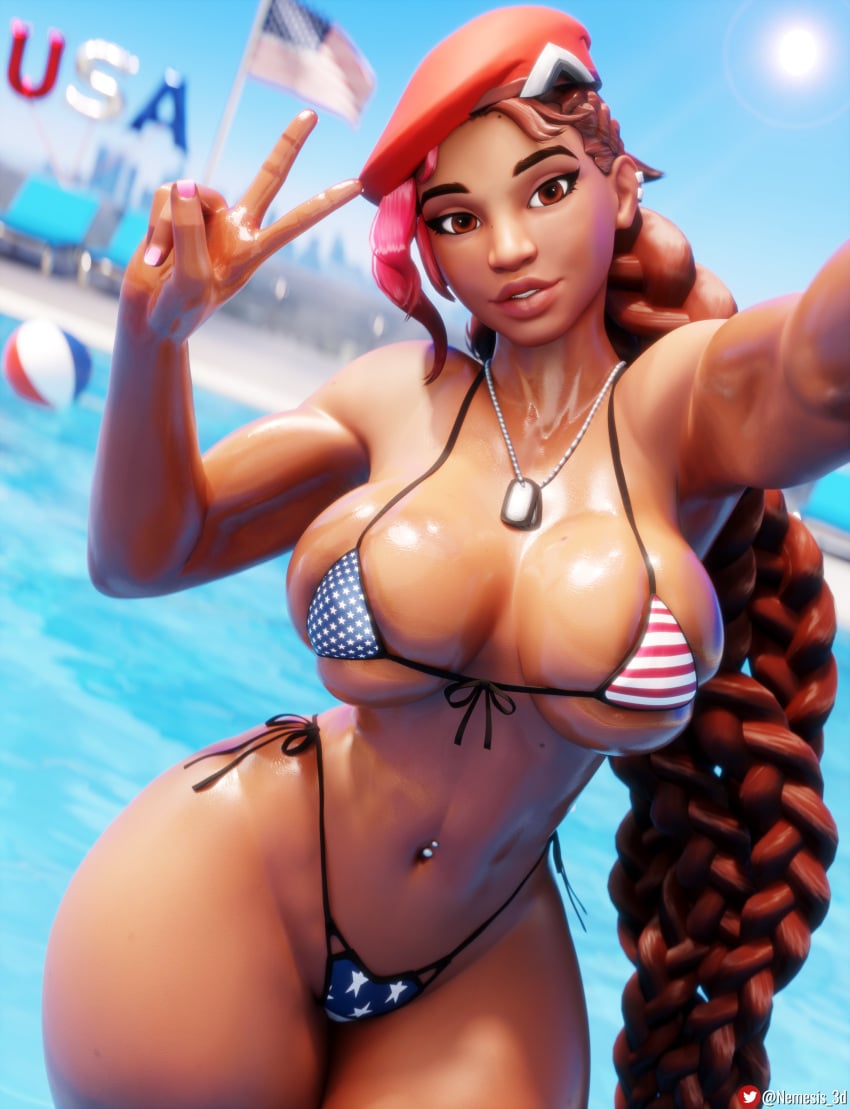 Sierra (4th Of July) Rule 34 – American Flag Bikini