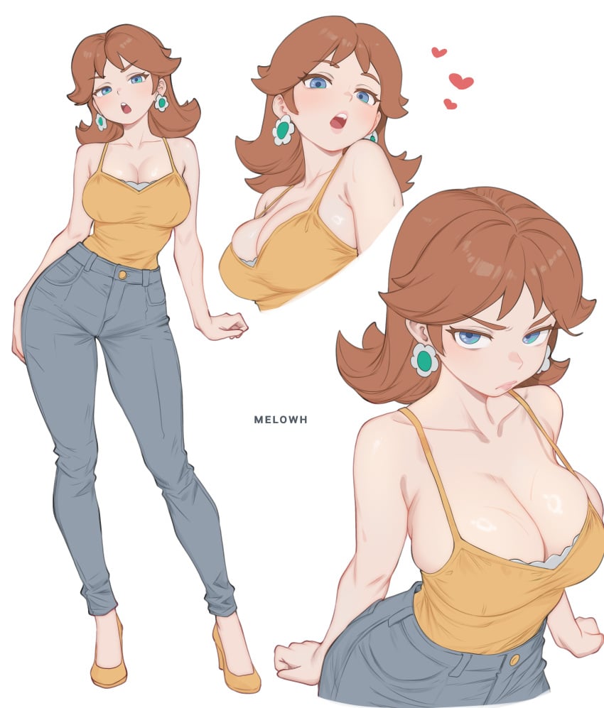Princess Daisy Mario Rule 34 – Big Tits & Blue Jeans Hentai Pic