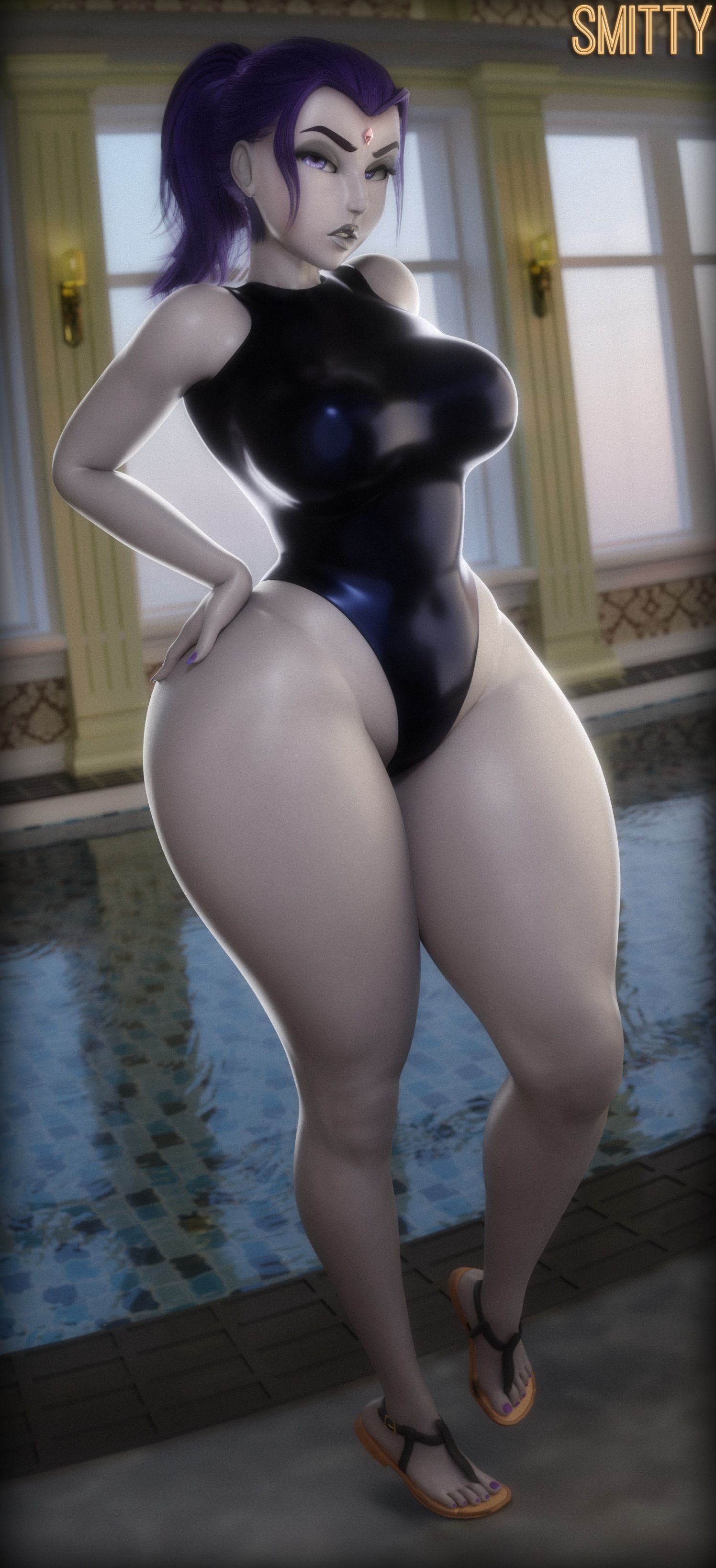 Raven Teen Titans Rule 34 – MILF & Bikini 3D Pic by Smitty34