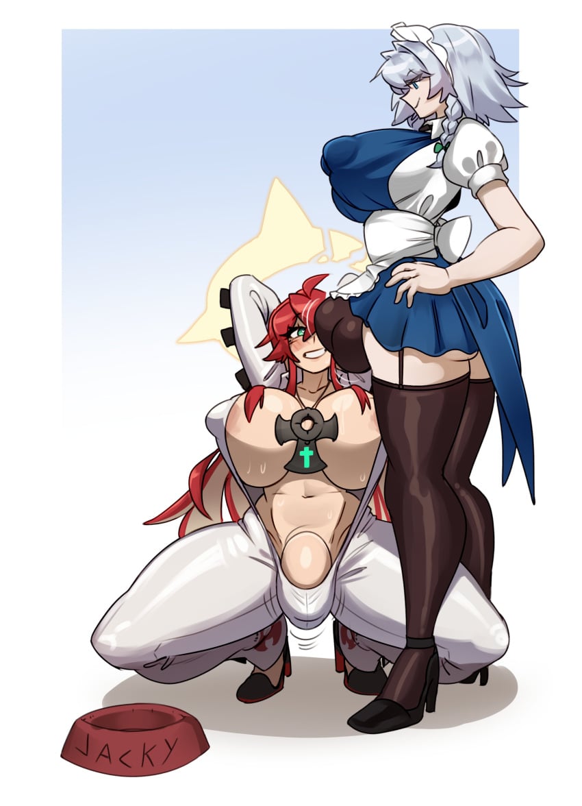 Sakuya Izayoi Touhou Rule 34 – Futanari & Dog Bowl Hentai Pic