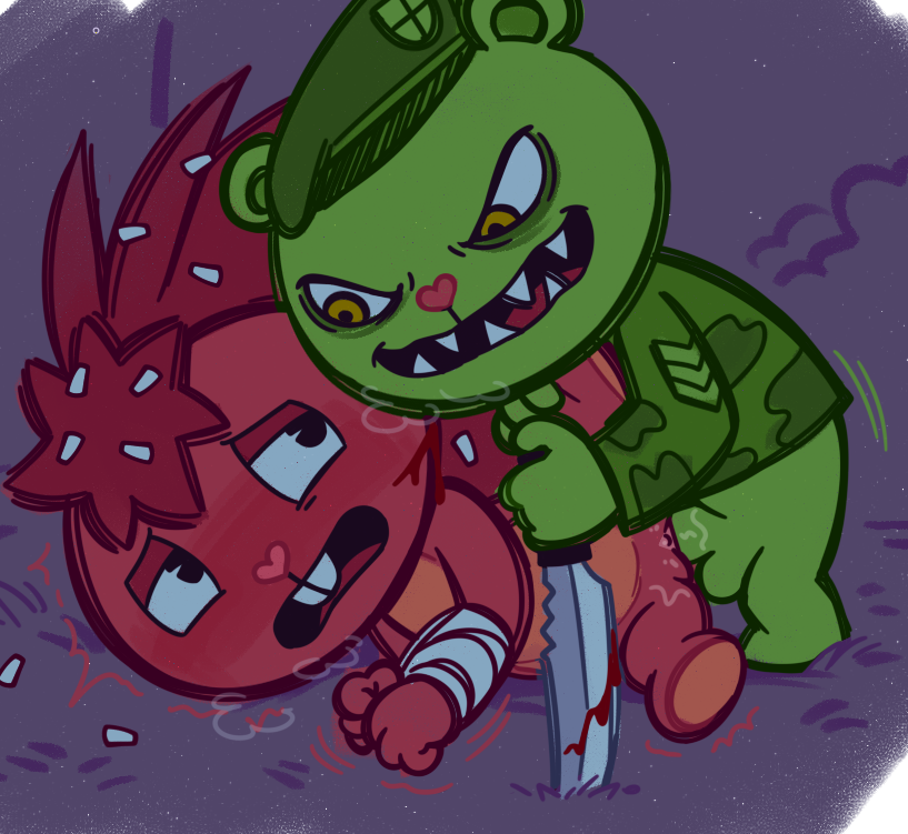 Flaky & Flippy (Happy Tree Friends) Rule 34 – Anthro