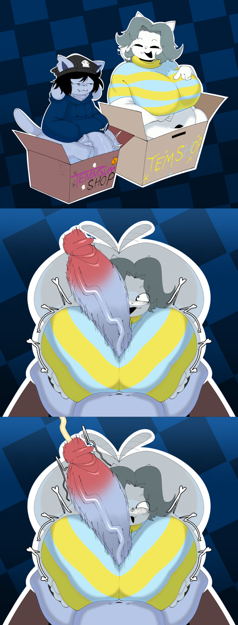 Original Character & Temmie (Deltarune) Rule 34