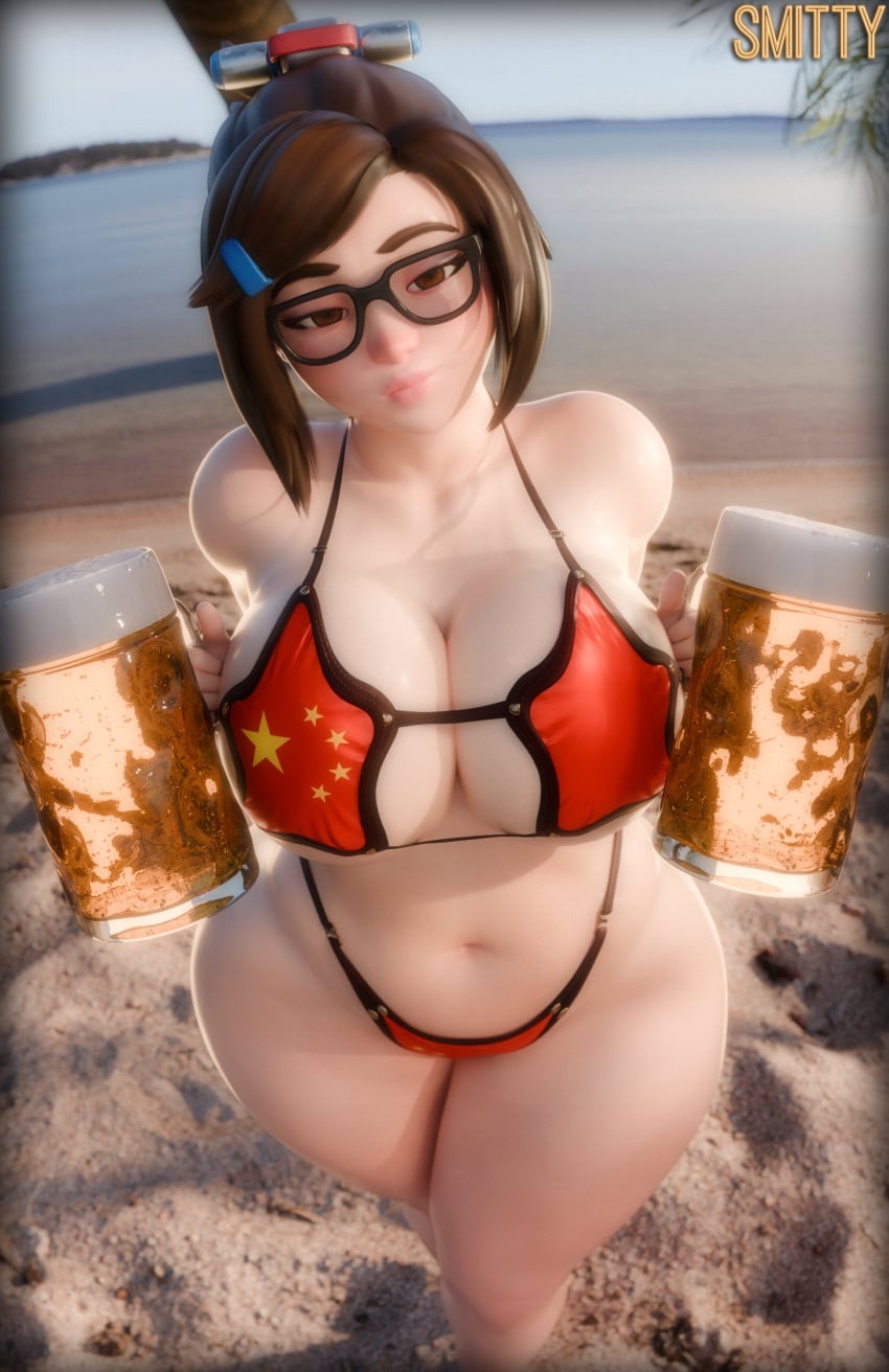 Mei (Overwatch) Rule 34 – Beach