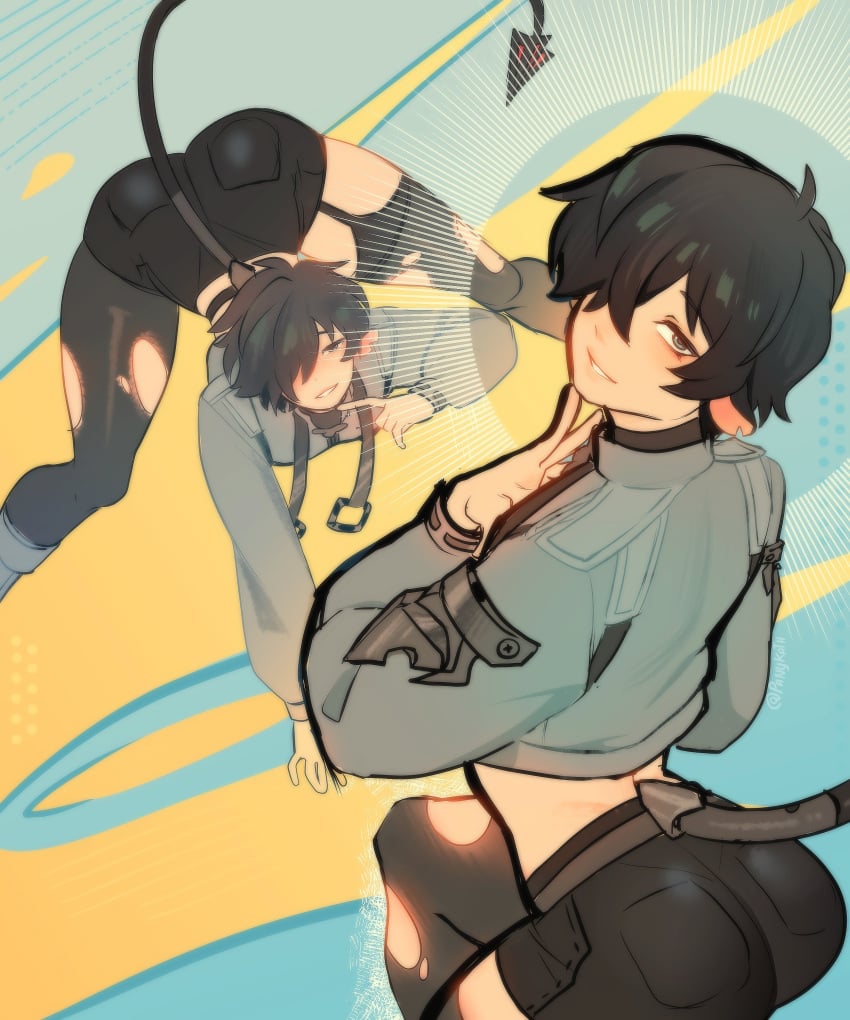 Jane Doe Zenless Zone Zero Rule 34 – Thick Thighs Hentai Pic #9
