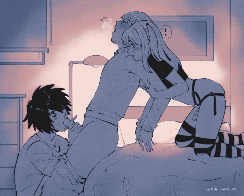 L Lawliet & Light Yagami (Death Note) Rule 34 – Bed