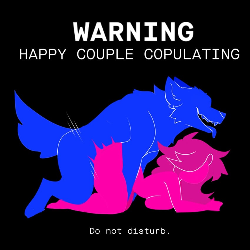 Warning Sign Person Rule 34 – Canid