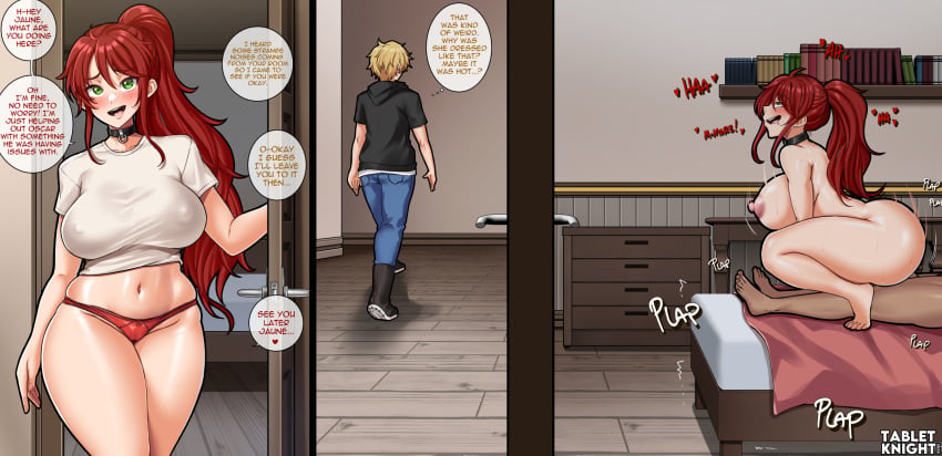 Jaune Arc & Oscar Pine (Rwby) Rule 34 – Almost Caught