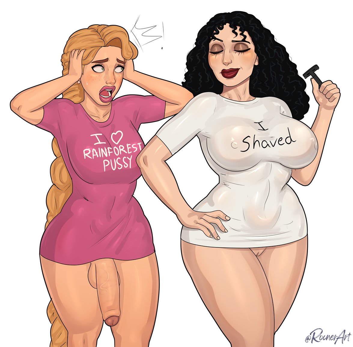 Mother Gothel & Rapunzel (Disney) Rule 34 – Big Breasts