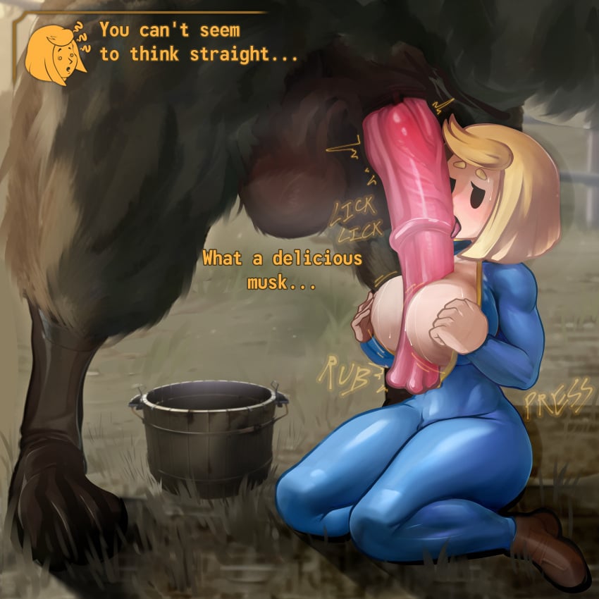 Bighorner & Vault Dweller (Fallout) Rule 34 – Animal Genitalia