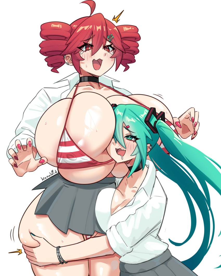 Hatsune Miku & Kasane Teto (Vocaloid) Rule 34 – Areola