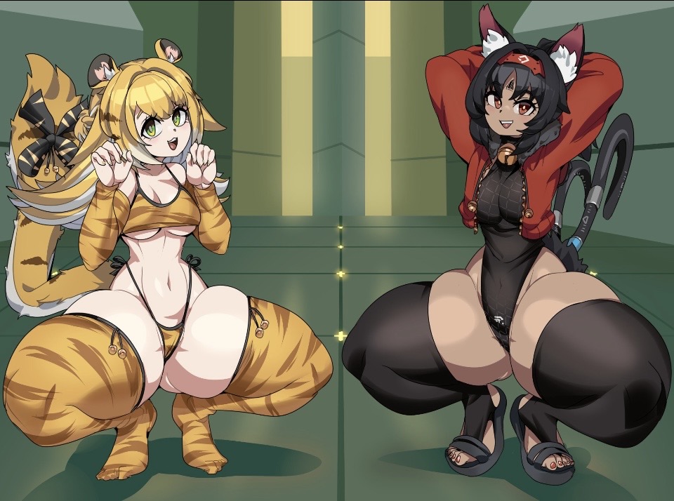 Ju Fufu & Ju Fufu (Zenless Zone Zero) Rule 34 – Arms Up