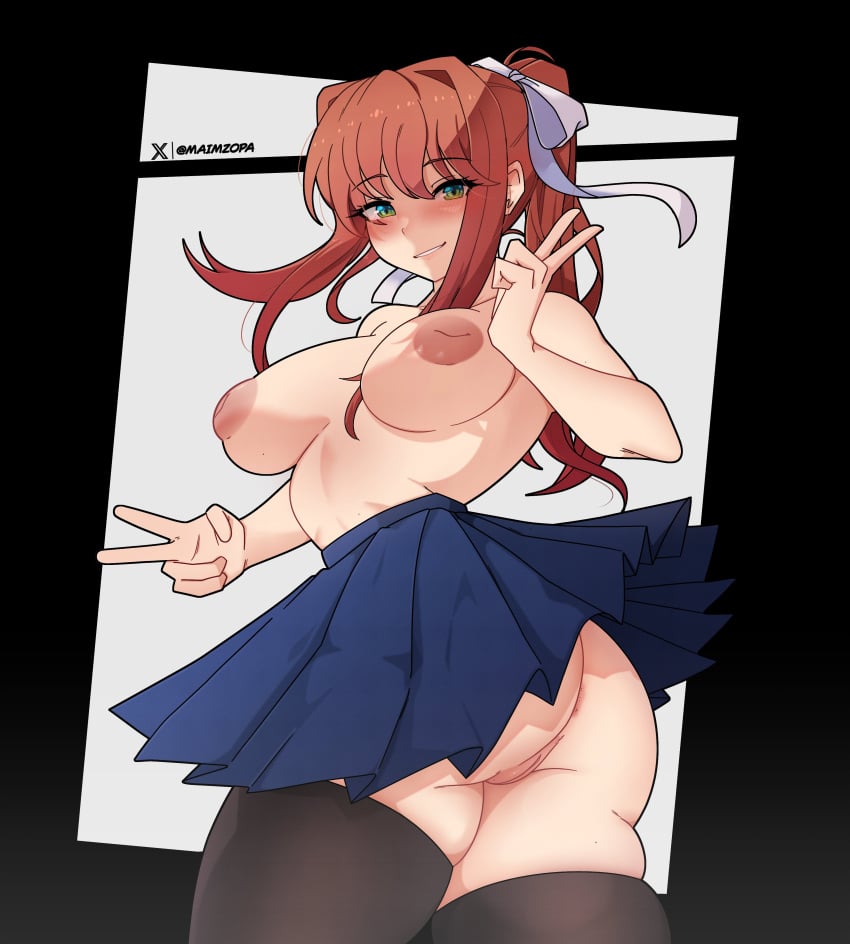 Monika Doki Doki Literature Club Rule 34 – Pussy Hentai Pic #3