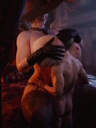 Alcina Dimitrescu & Ethan Winters (Capcom) Rule 34 Video
