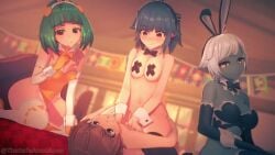 Sana & Slime Fighter Rule 34 – Cowgirl 3D Animation