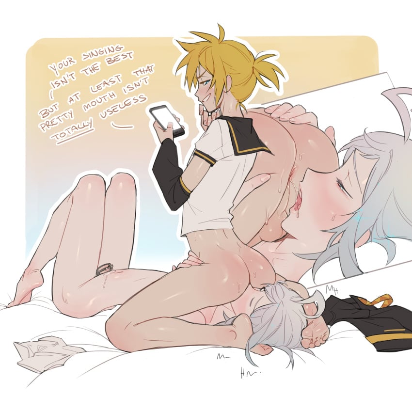 Kagamine Len & Utatane Piko (Vocaloid) Rule 34