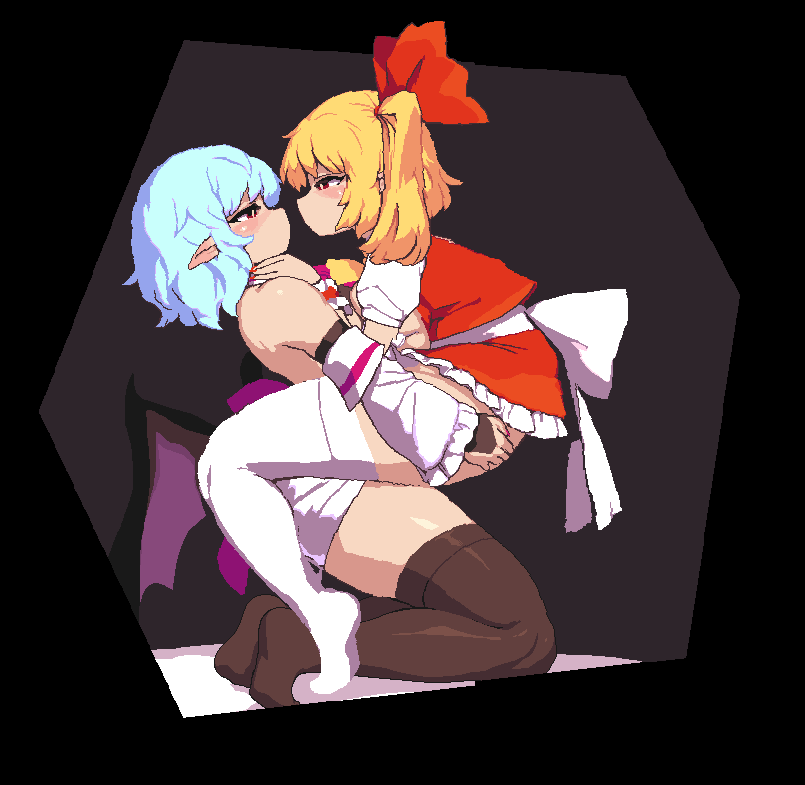 Flandre Scarlet & Remilia Scarlet (Touhou) Rule 34 GIF