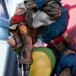 Captain America & Rogue (Marvel) Rule 34 Video
