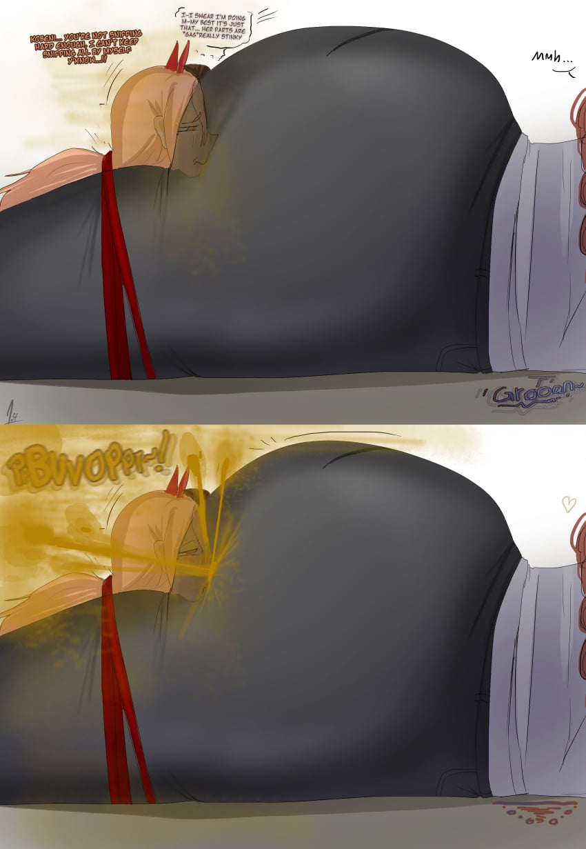 Makima & Power Chainsaw Man Rule 34 – Facesitting Hentai Pic #3