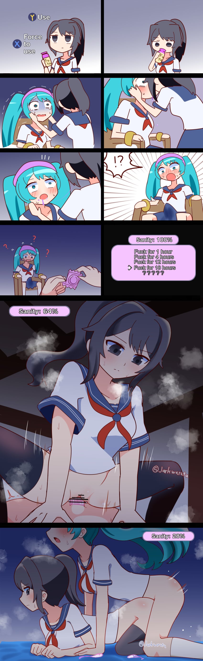 Ayano Aishi & Saki Miyu (Yandere Simulator) Rule 34
