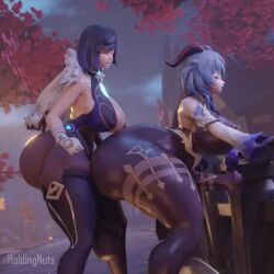 Ganyu & Yelan (Genshin Impact) Rule 34 Video – Alternate Ass Size