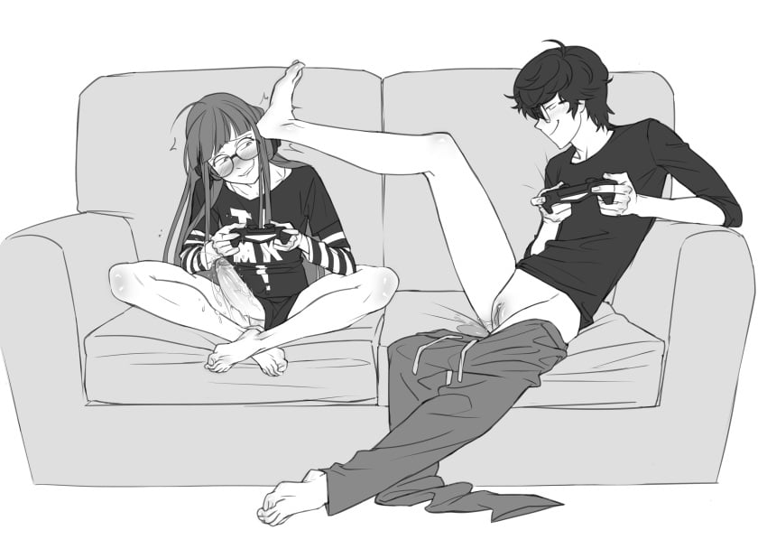 Ren Amamiya & Sakura Futaba (Persona) Rule 34 – 1cuntboy