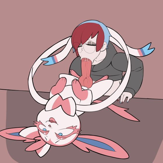 Eeveelution & Male Sylveon (Pokemon) Rule 34 GIF