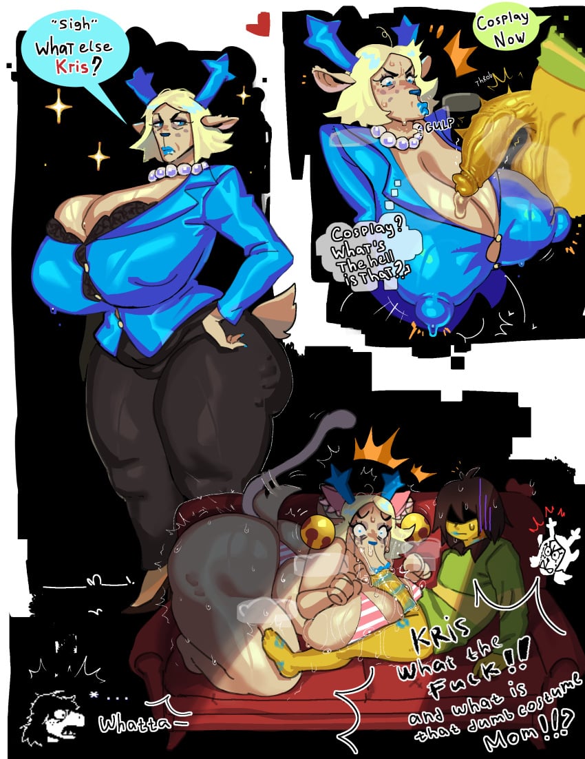 Kris & Noelle Holiday Deltarune Rule 34 – Blowjob Hentai Pic #6