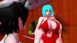 Akeno & Hatsune Miku (Vocaloid) Rule 34 Video – Abs