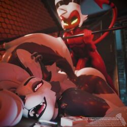 Loona & Moxxie Helluva Boss Rule 34 – Ahegao & Wolf 3D Animation