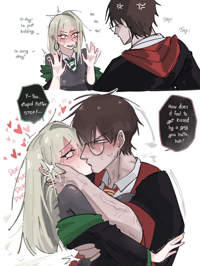 Draco Malfoy Harry Potter Rule 34 – Kissing & Veins Hentai Pic