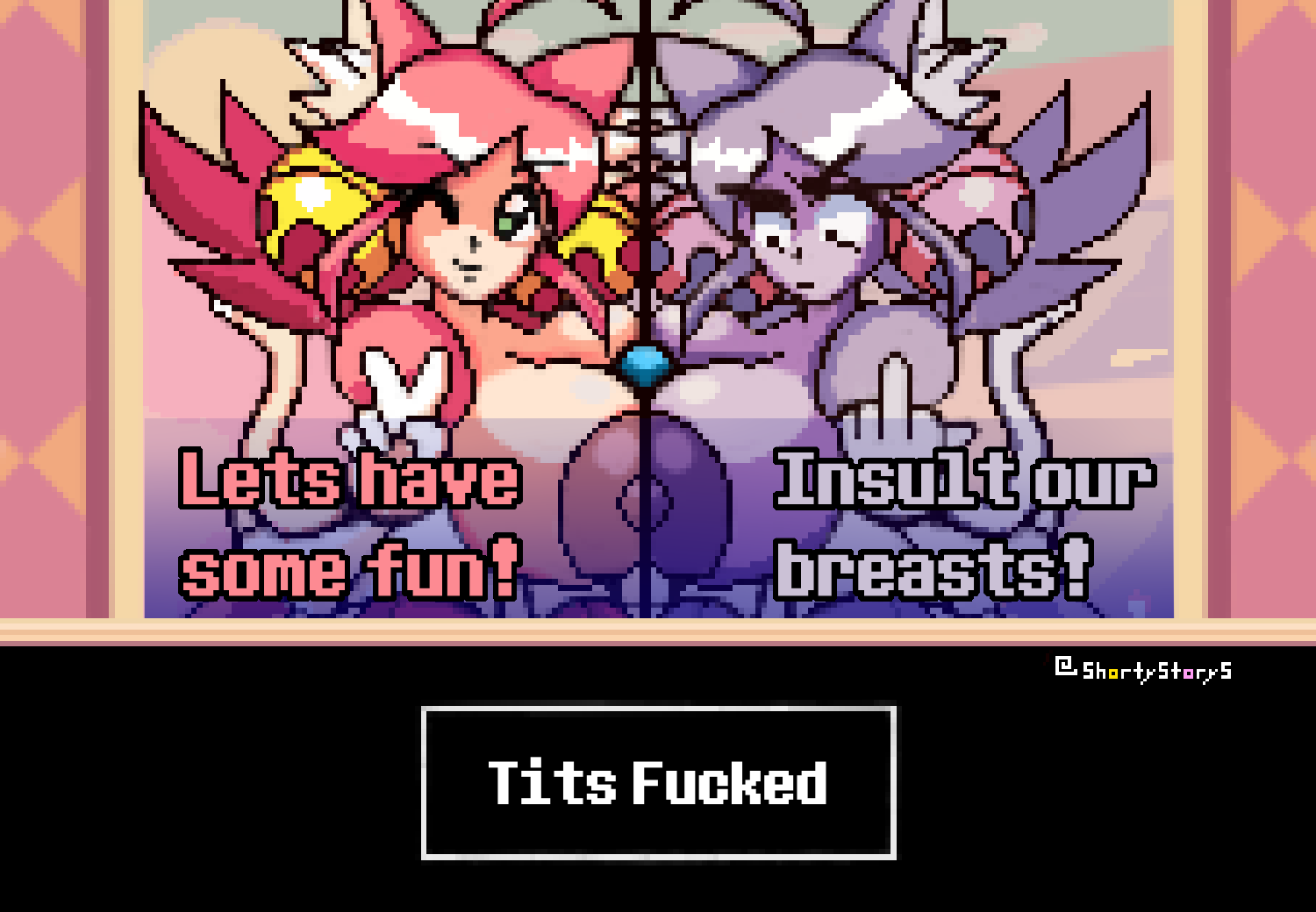Mad Dummy & Mad Mew Mew (Deltarune) Rule 34 – Double Paizuri