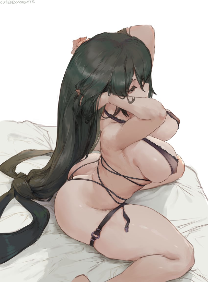 Tsuyu Asui (My Hero Academia) Rule 34 – Adjusting Hair