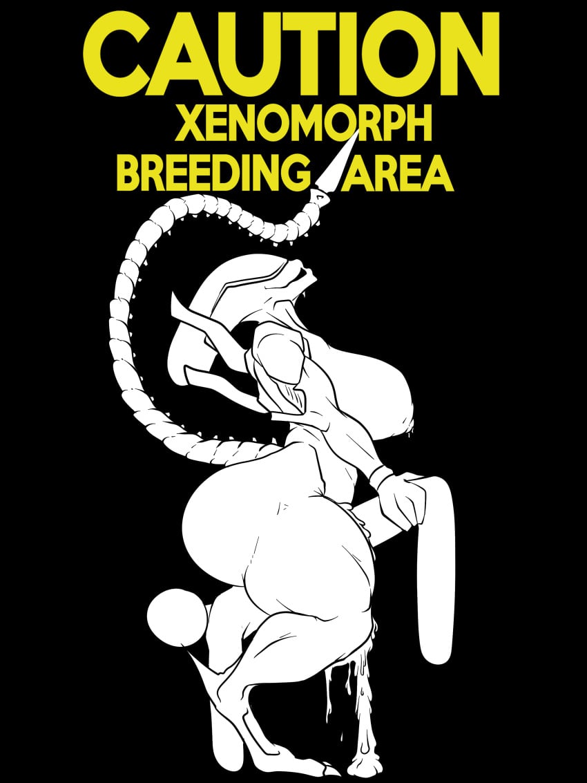 Female Xenomorph & Warning Sign Person (Alien) Rule 34