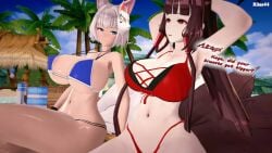 Akagi & Albacore (Azur Lane) Rule 34 Video – Body Growth